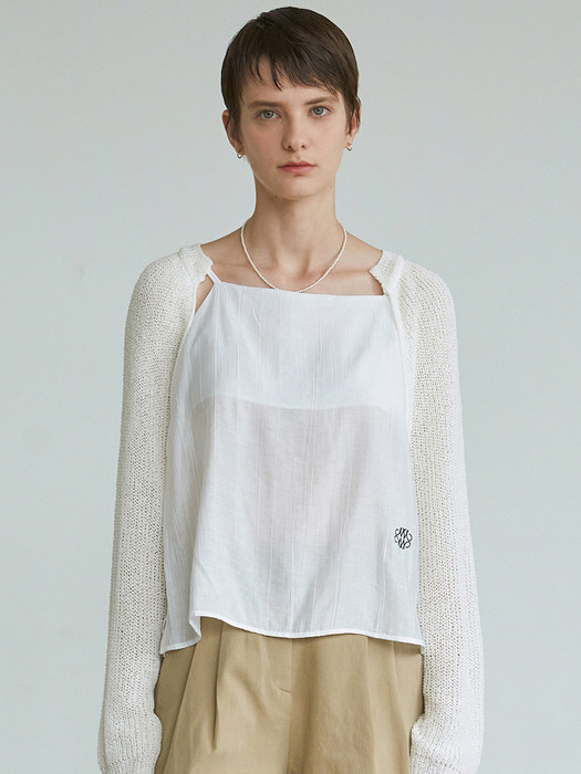 NICOLE BOLERO KNIT TOP_IVORY