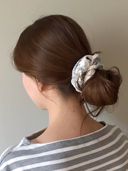 oar French Etoile Scrunchie [Grey]