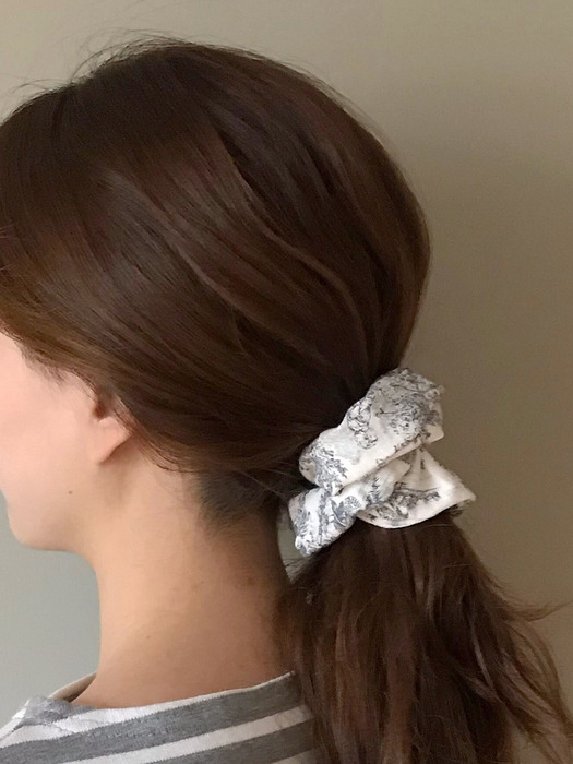 oar French Etoile Scrunchie [Grey]