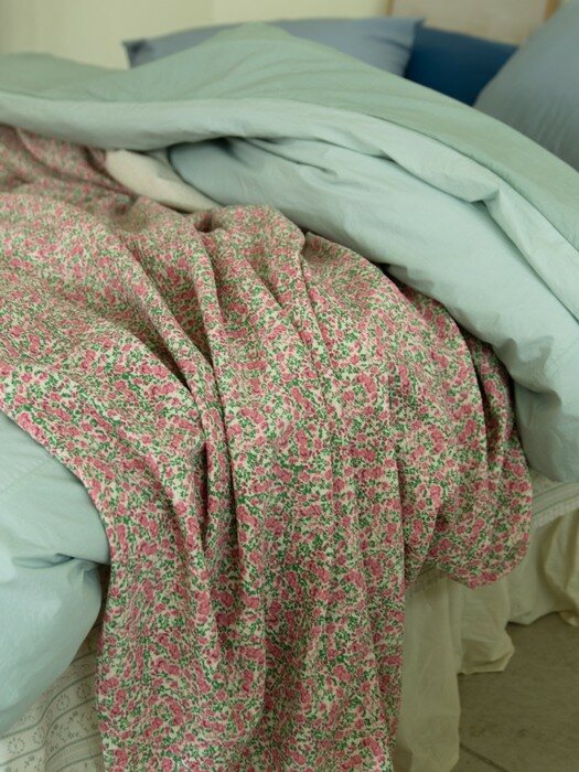 maudie blanket 플라워 퀄팅 여름 패턴 홑이불 베드스프레드