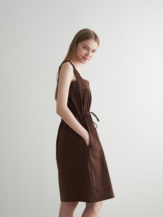 Linen wave string dress - 2 color