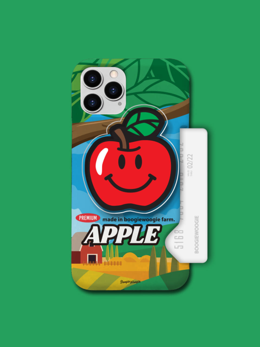 슬림카드 케이스 클리어톡 세트 - 스마일 애플(Smile Apple)