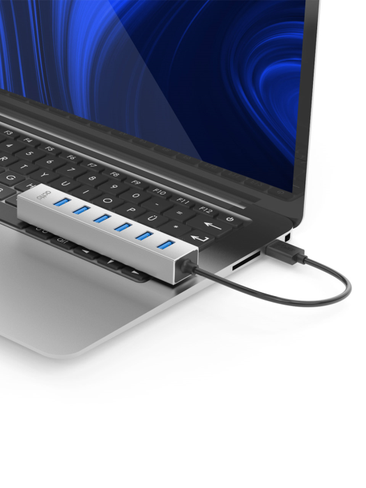 USB 3.2 알루미늄 무전원 7포트 멀티허브 HUB-55