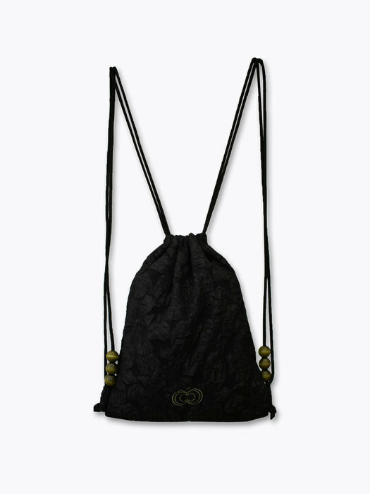 Tenchijin String Bag Jaquard Black