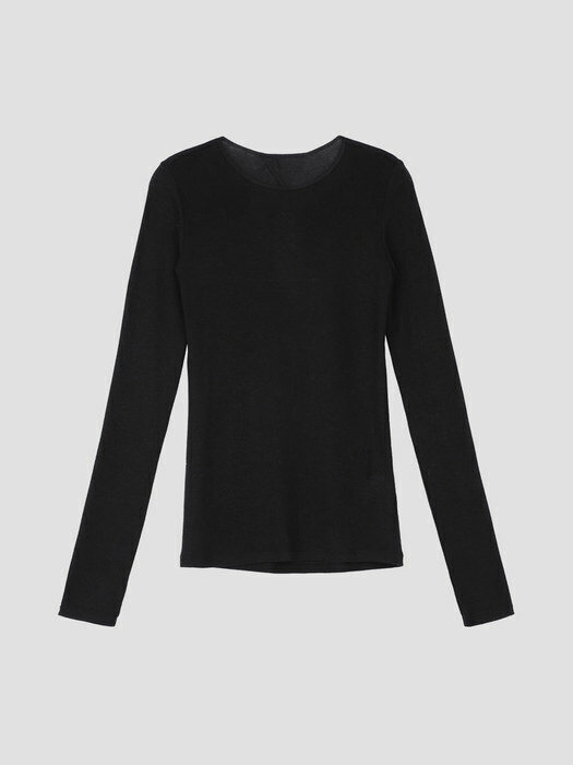 [22FW] Cutout Layered T-shirt - Black