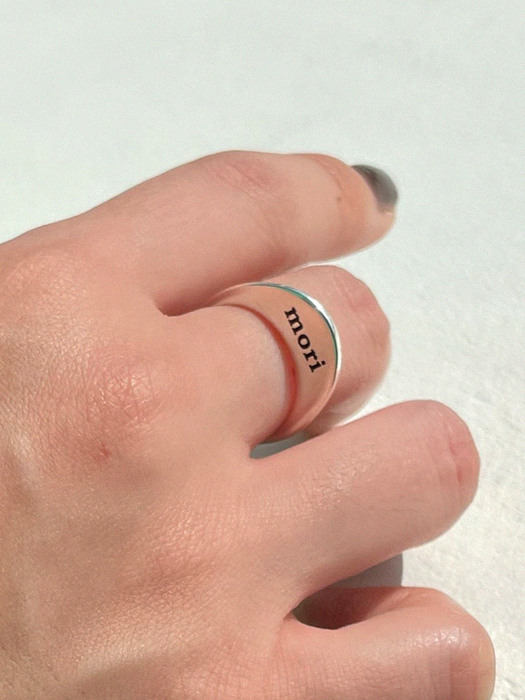 [silver925] plat oval ring (2color) 각인반지