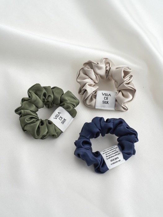 Baby scrunchie 3set (Silver/Khaki/Navy)