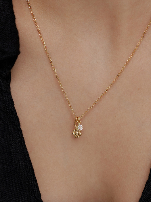 petit angel flower necklace (Silver 925)