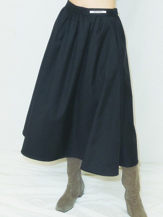 130s wool strech full skirt (2Colors)