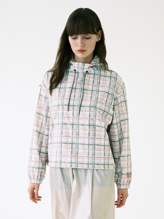 W PATTERN PULL OVER SHIRT olive
