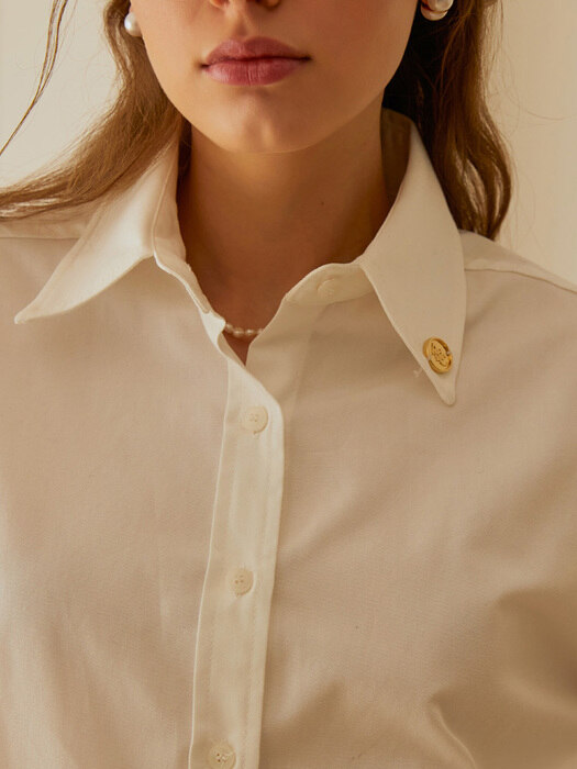 ANC GOLD LOGO OXFORD SHIRTS_WHITE