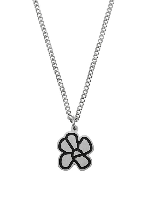 FLOWER NECKLACE / SILVER