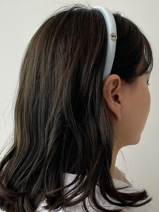 oar Vintage Cameo Satin Slim Hairband [AiryBlue]