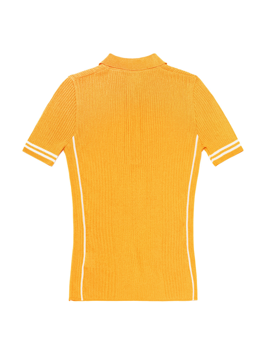 LINE COLORED SUMMER KNIT - YELLOW