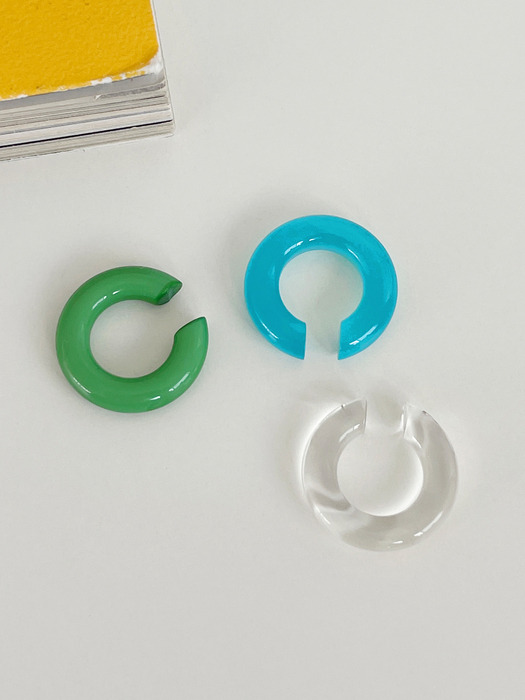 acrylic donut earcuff (3colors)
