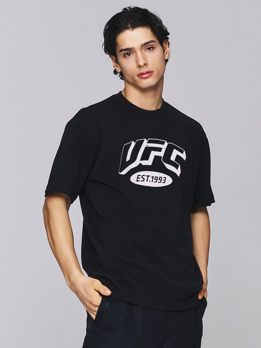 UFC 아치 로고 릴렉스핏 반팔 티셔츠 블랙 U2SSU2336BK