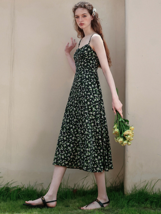 Cest_Slim suspense floral dress