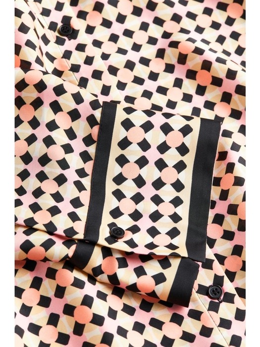 패턴 새틴 셔츠 라이트 핑크/패턴 1174559002