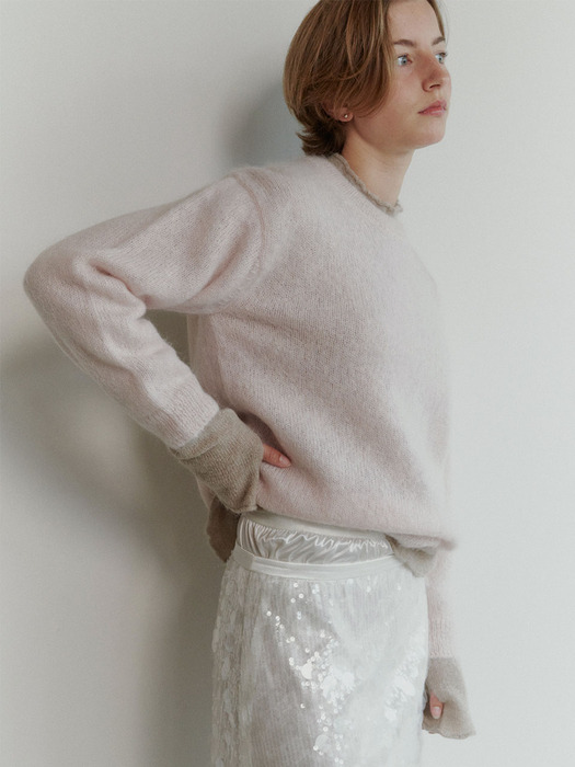 Mohair Vintage Sweater Pink_S233KN02