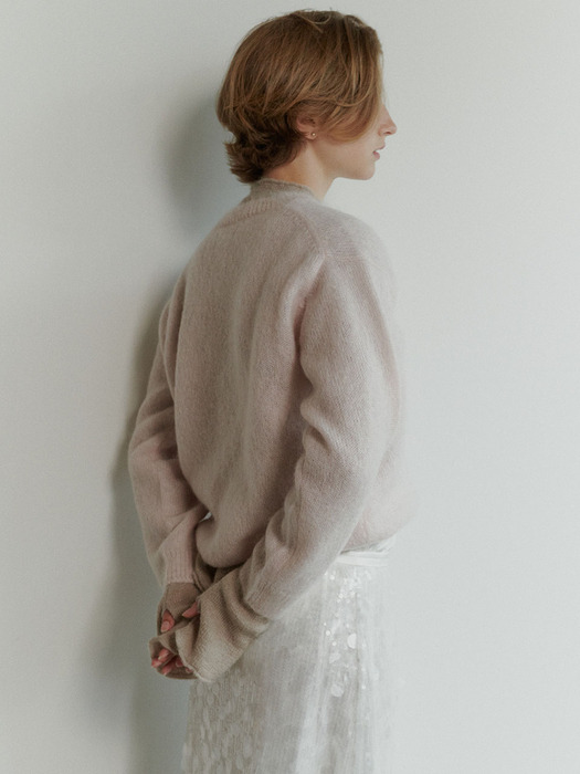 Mohair Vintage Sweater Pink_S233KN02