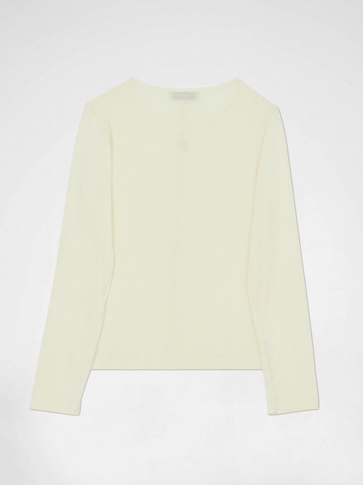 KHIHO CREW NECK LONG SLEEVE TOP / IVORY