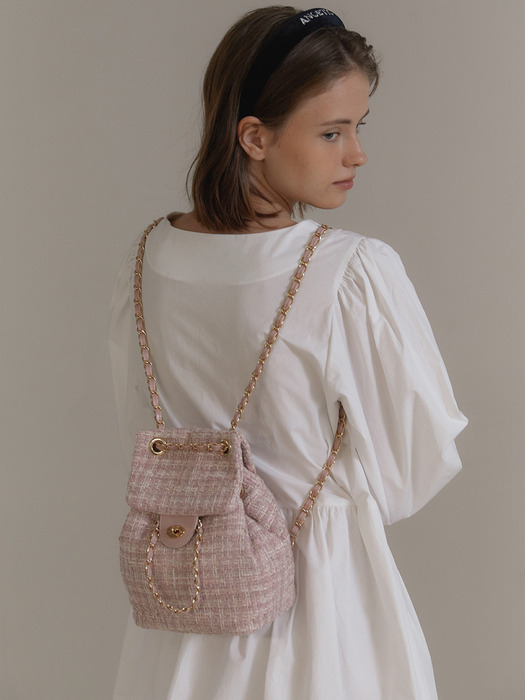 ANC TWEED CLASSIC BACKPACK_PINK