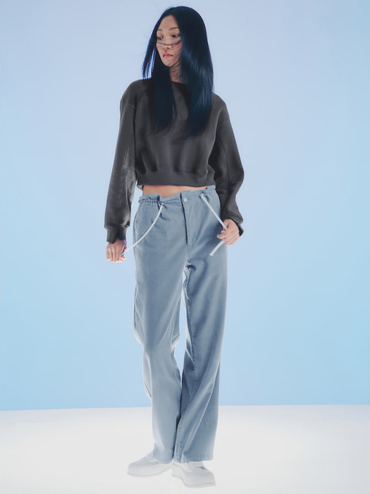 Paperbag Corduroy Pants  Blue (KE3921M02P)