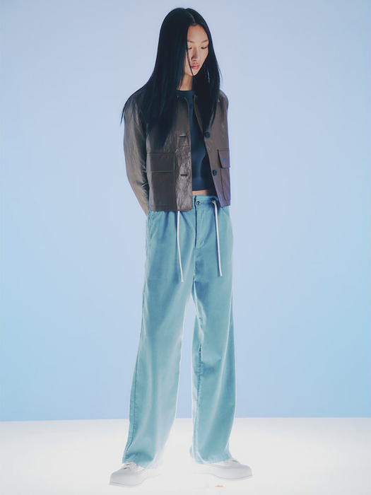 Paperbag Corduroy Pants  Blue (KE3921M02P)