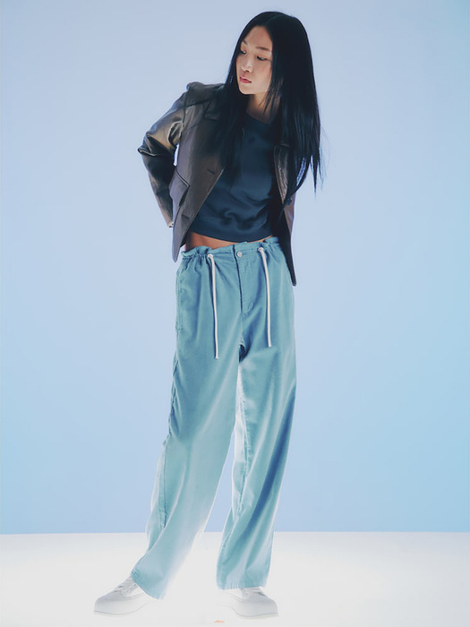 Paperbag Corduroy Pants  Blue (KE3921M02P)