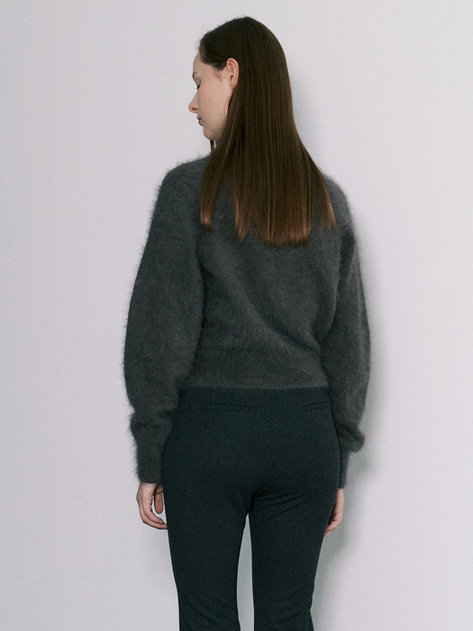 [KNIT] Angora Curved Sleeve Cardigan