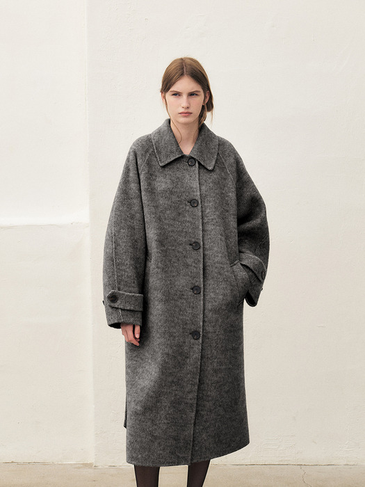 RTF ALPACA BALMACAAN COAT [HAND MADE]_CHARCOAL-HERRINGBONE