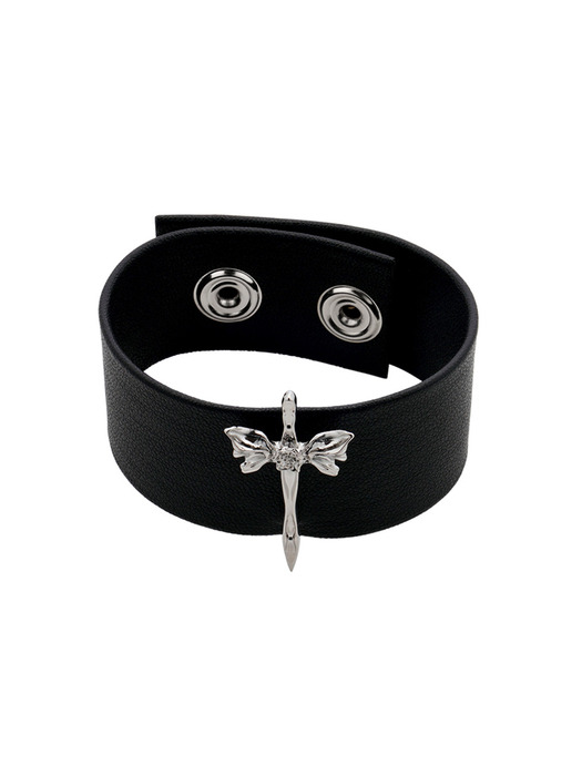 Ribbon sword leather bracelet