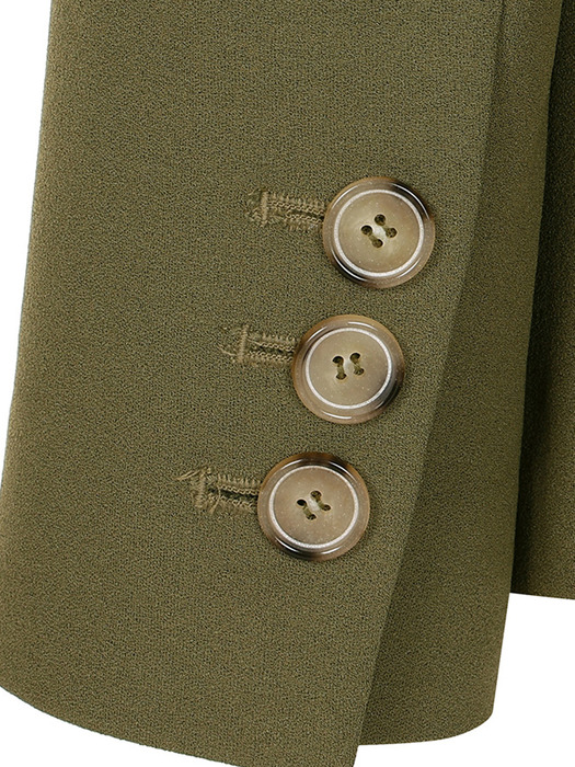 #112078 Hidden Button Cross Jacket-kh