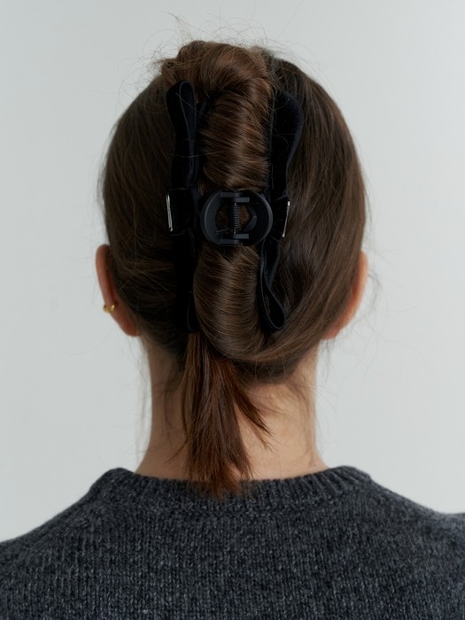 Classic Velvet Ribbon Hair Clip (L233MHA060)