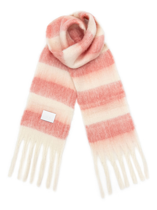 Stripe long muffler (PINK)