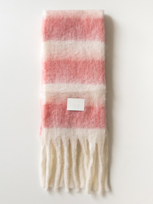 Stripe long muffler (PINK)