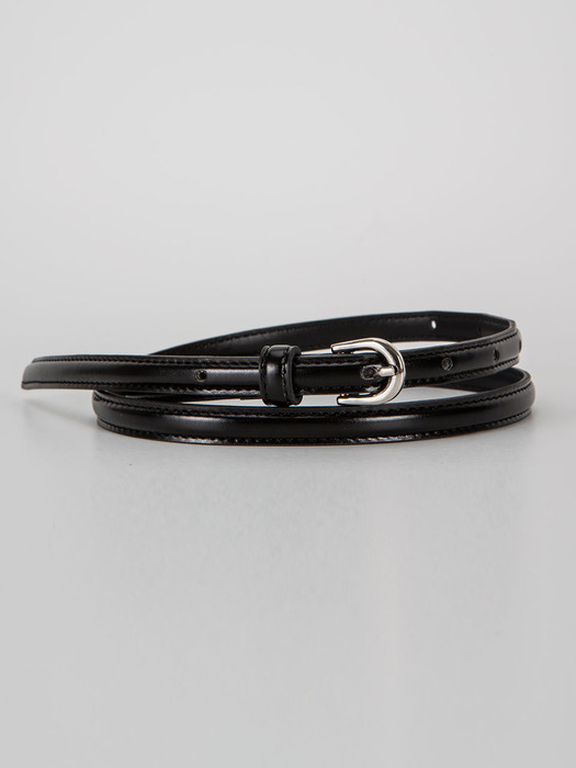 10mm Volume Eco Leather Belt (Silver)