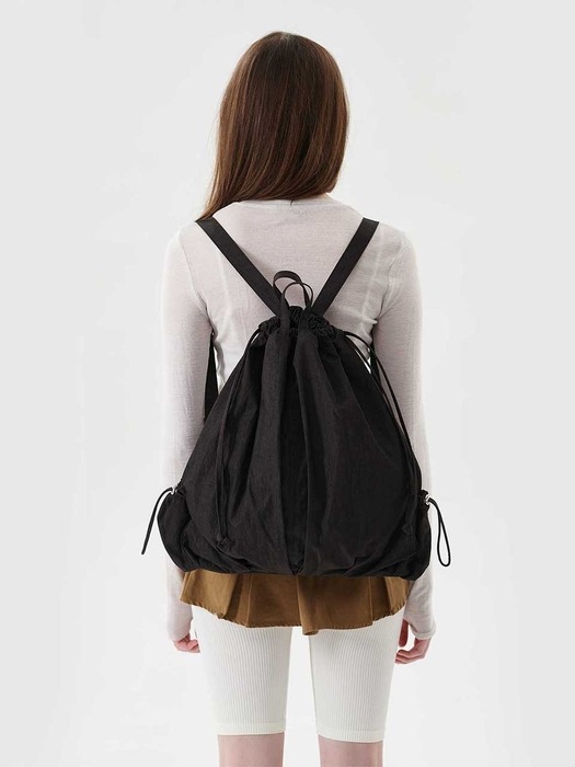 Rustling string backpack [Black]