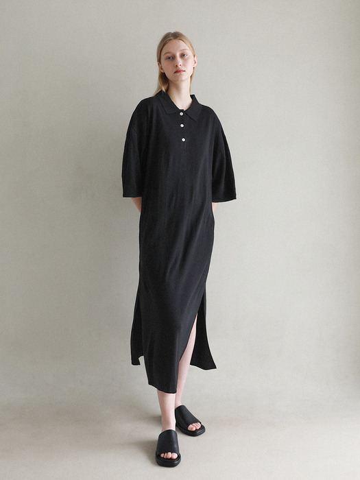 Paper linen dress_black
