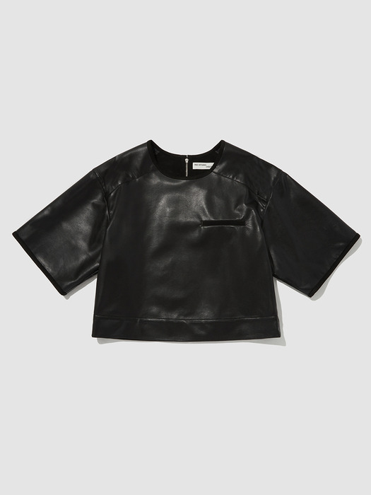 Eco-Leather Top_BLACK