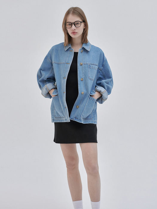 24SN denim field half jacket [L/BL]