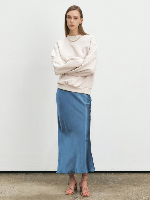 CRINKLE SATIN LONG SKIRT [5COLORS]