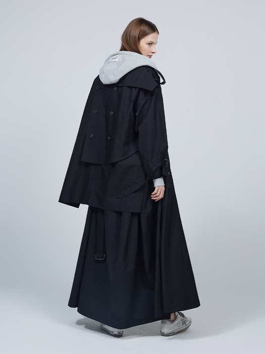 Signature double button trench coat