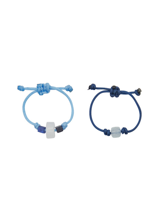 gem string ring set-blue
