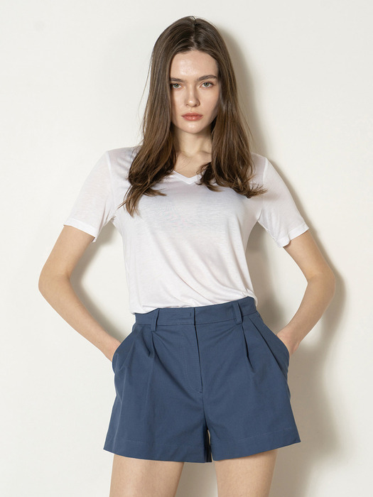 Cullottes cotton span shorts - blue