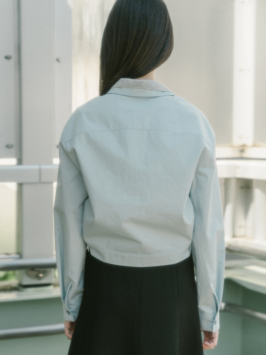 COTTON CROP SHIRT JACKET_LIGHT BLUE