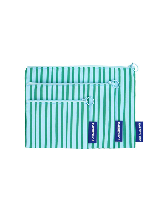 BREEZE FLAT POUCH GREEN (3 SIZES)