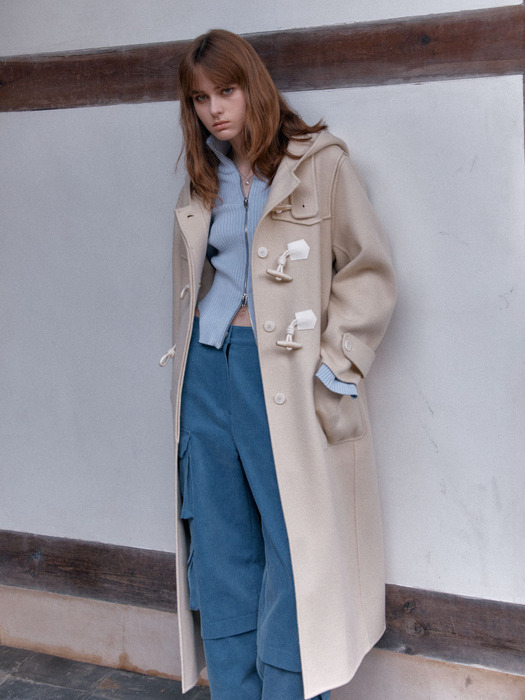 [리퍼브]VERRE Oversized Virgin Wool Handmade Duffel Coat_Ivory