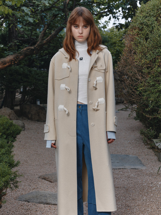 [리퍼브]VERRE Oversized Virgin Wool Handmade Duffel Coat_Ivory