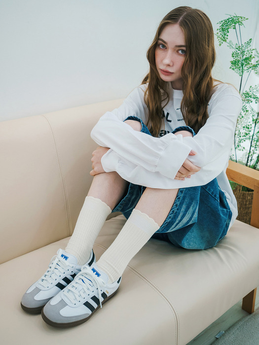 [선물포장]flow silky lip socks 4colors